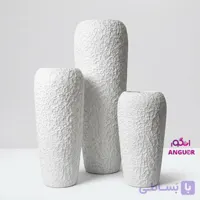 ست 3 تایی گلدان فایبر گلاس سفید