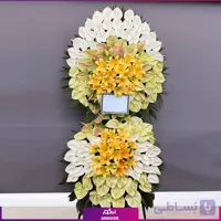 تاج گل دو طبقه نوا (اوریانتال،لیلیوم،آنتوریوم و داوودی)
