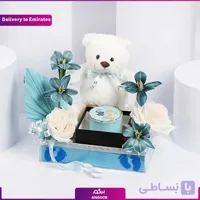 باکس گل و عروسک ولنتاین (تحویل در امارات)