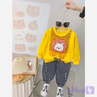بلوز دورس و شلوار جین بچگانه طرح فیل وارداتی