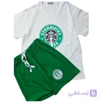ست تیشرت و شورتک طرح STARBUCKS