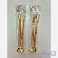 قاشق نی دار طلایی یک بسته