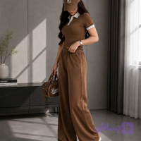 ست پلوشرت شلوار بگ کد80401