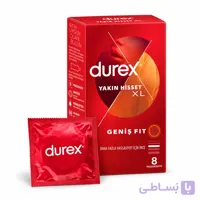 کاندوم دورکس Durex Yakın Hisset XL ایکس لارج سایز بزرگ ۶۰ میلی‌متر ۸ عددی
