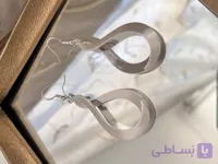 گوشواره اویز بلند بینهایت‌ ابکاری نقره 🤍➕🧬