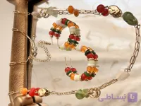 ست گوشواره و گردنبند‌ بهاری💚➕✨