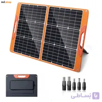 پنل خورشیدی 60W وات قابل حمل تاشو با خروجی 12 ولت USB و تایپ C