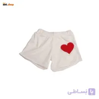 شورتک سفید قلبی دخترانه dz-53