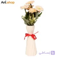 دکوری گلدان سرامیکی سفید