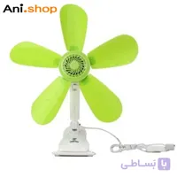 پنکه 5 پره دور تند گیره دار Electric fan Super Soft Wind