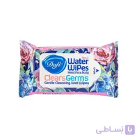 دستمال مرطوب پاک کننده دست و صورت بسته 12 عددی دافی (طرح رندوم)