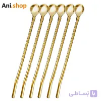 قاشق بستنی نی دار طلاییdz-115