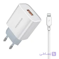 شارژر دیواری کینگ استار KW141i به همراه کابل Lightning