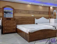 تخت خواب دونفره صبا اهورا ترکیب لترون وام دی اف