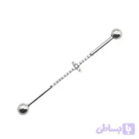 پیرسینگ محوری صلیب نگین دار 37mm کد۳۱۴۳