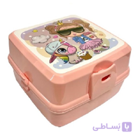 ظرف غذا کودک مدل دختر رنگ صورتی