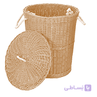 سبد رخت بافت آریانا مدل پانیذ رنگ کرم