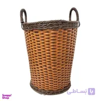 سبد رخت چرک آریانا مدل نازلی رنگ نسکافه ای