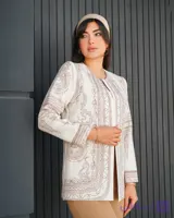 کت و شلوار نیم بگ مجلسی(کرم شیری)