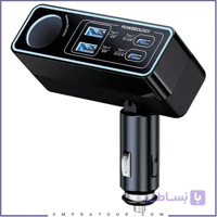 شارژر فندکی پاورولوژی مدل PWDA58BK ظرفیت ۱۲۵ وات ۵ پورت