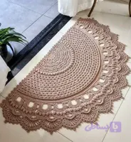 پادری نیم دایره مکرومه قلاب بافی دستبافت مدل نوستالژی