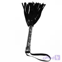 شلاق فانتزی چرم مصنوعی چند رشته‌ای با دسته روکش‌دار و بند مچی کد ۲۶۲۰