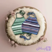 کراپ پشت‌بندی زنانه قلاب‌بافی دستبافت، بافته شده با نخ پنبه ترک درجه یک
