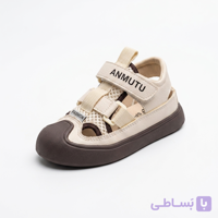 صندل کتانی بچگانه مدل آنموتو (Anmutu) – جلو بسته اسپرت با لایه ضربه‌گیر پنجه کد 3197