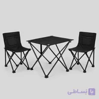 میز و صندلی سفری تاشو دو نفره تک پاک مدل مینی کمپینگی بسته 3 عددی