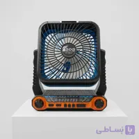 پنکه شارژی و اسپیکر و چراغ اضطراری مدل FP-339-S ظرفیت 4800 میلی آمپر ساعت