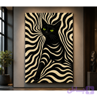 تابلو نقاشی اکرلیک «Cat waves»