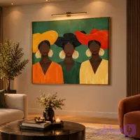 تابلو نقاشی اکرلیک مدرن «سه بانوی رنگین» The Three Ladies | Modern Acrylic Painting
