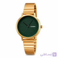 ساعت کلاسیک زنانه کاسیو – طلایی با صفحه سبز زمردیCasio LTP‑V007GL‑3B