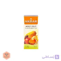 چای کیسه‌ای سیلان اکبر با طعم مخلوط میوه‌ها (Akbar Mixed Fruit) | ۲۰ عددی (۴۰ گرمی)
