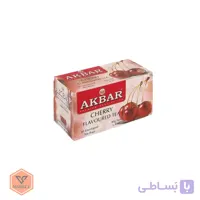 چای کیسه‌ای سیلان اکبر با طعم گیلاس (Akbar Cherry) | ۲۰ عددی لفاف‌دار (۴۰ گرمی)