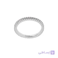 انگشتر نقره زنانه مدل دور نگین ظریف جواهری