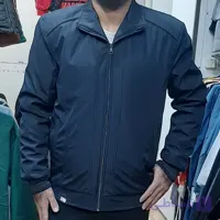 کاپشن مردانه مدل کتی جنس پارچه غواصی داخل پشم و شیشه رنگ بندی سرمه ای مشکی  سایز L  2XL  3XL