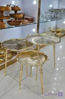 میز عسلی نیلوفری