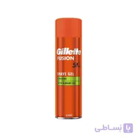 ژل اصلاح مردانه فیوژن مرطوب کننده حاوی روغن بادام ژیلت 200 میل اورجینال