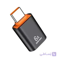 مبدل USB-C به USB OTG نارنجی و مشکی  Otg 306vadafone