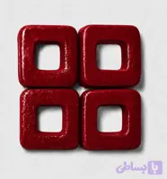 رنگ قرمز مکعبی شمع سازی