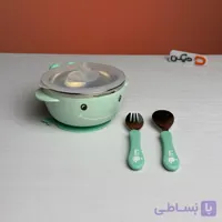 ست ظرف غذا، قاشق و چنگال کودک Darsto | با پایه مکنده