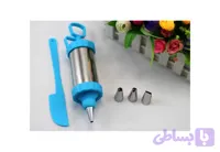 قیف سرنگی استیل با سه عدد ماسوره و کاردک