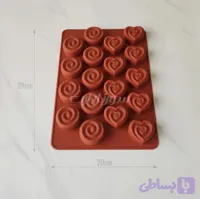 قالب سیلیکونی حلوایی و دسری قلب و دایره اسپیرال