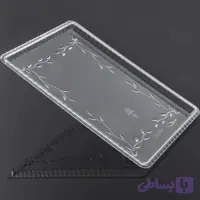 سینی طرح کریستال مدل برگ سایز ۲۳ در ۳۳ بسته‌۶ عددی