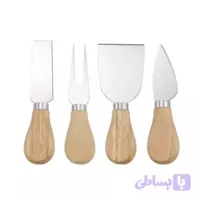 کارد صبحانه خوری 4 پارچه دسته چوبی