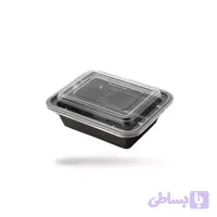 ظرف درب دار 350 سی سی بسته 20 عددی مشکی