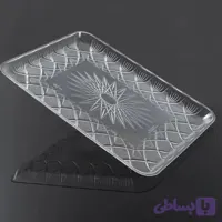 سینی طرح کریستال مدل خورشید سایز ۳۱ در ۴۱ بسته ۶ عددی