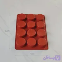 قالب دسری سیلیکونی استوانه اورئو ۱۲ خانه