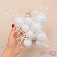 گوی حبابی پلاستیکی سفید ۷ رنگ بسته ۱۲ عددی